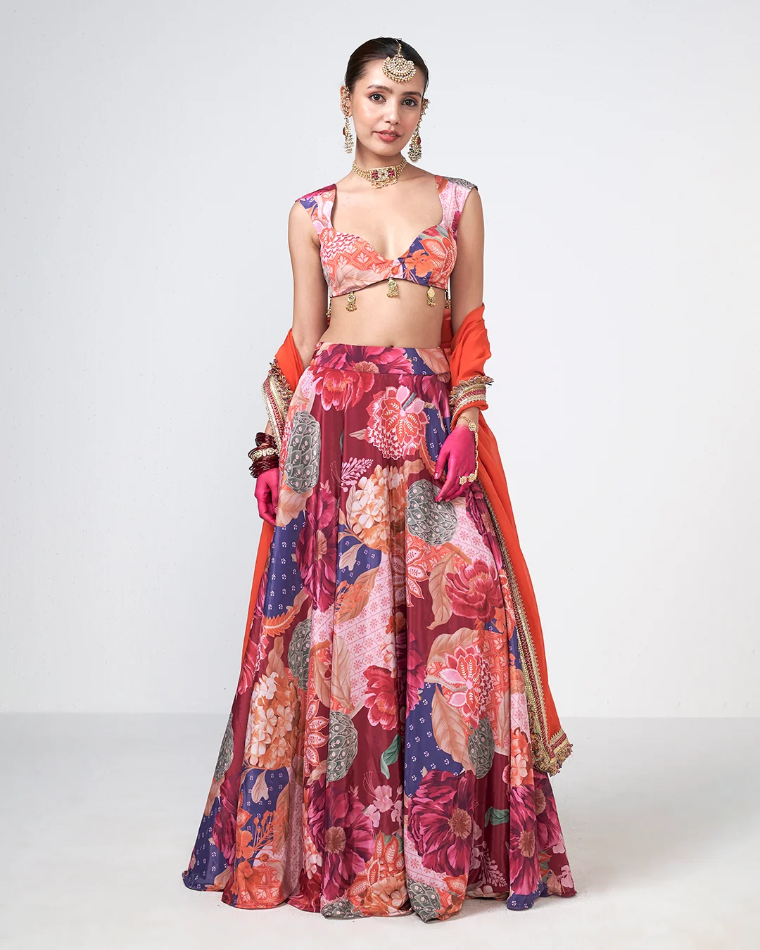 Rishi and Vibhuti - Cherry Boho Lehnga From Gulon Ke Rang