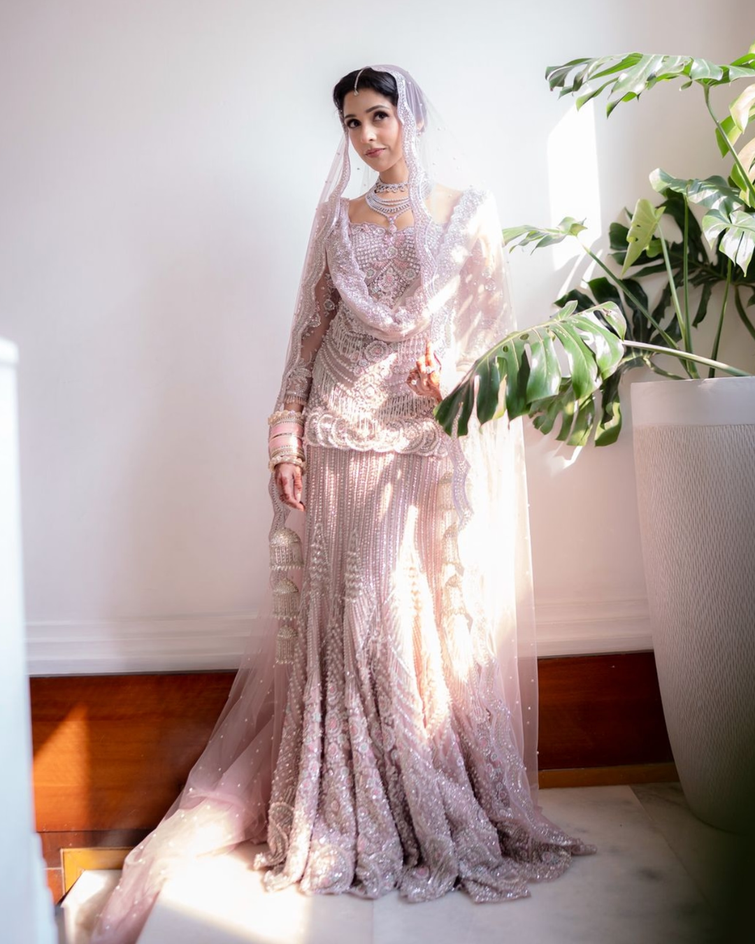 Isa by Dolly Wahal - Blush Pink Bridal Lehenga From Ittara