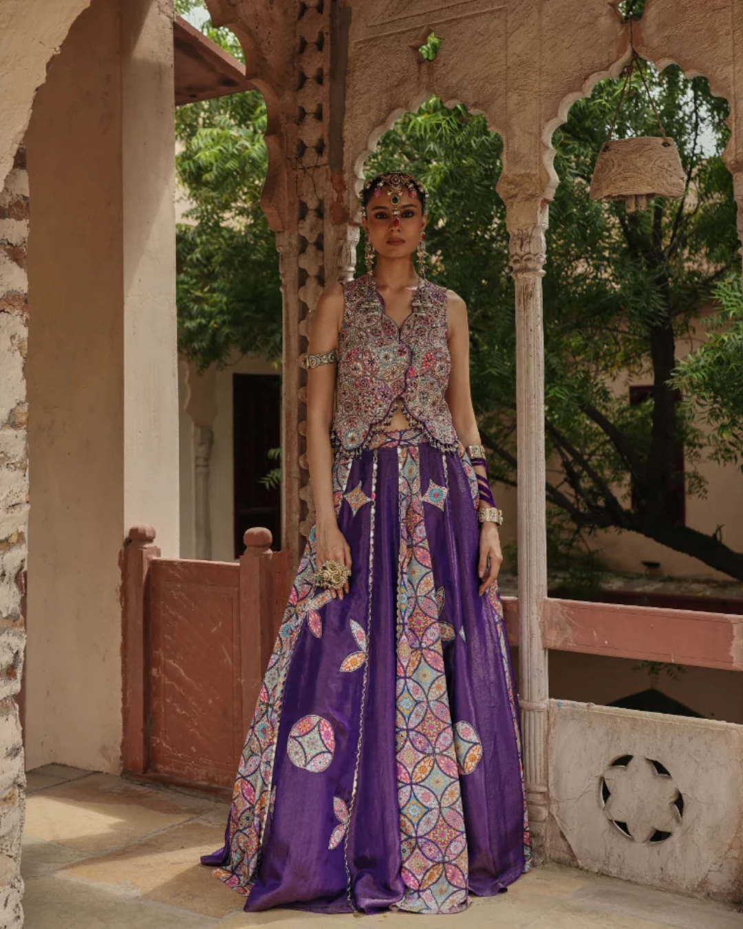 Label Moni K - Mandala Waistcoat Lehenga From Naqsh