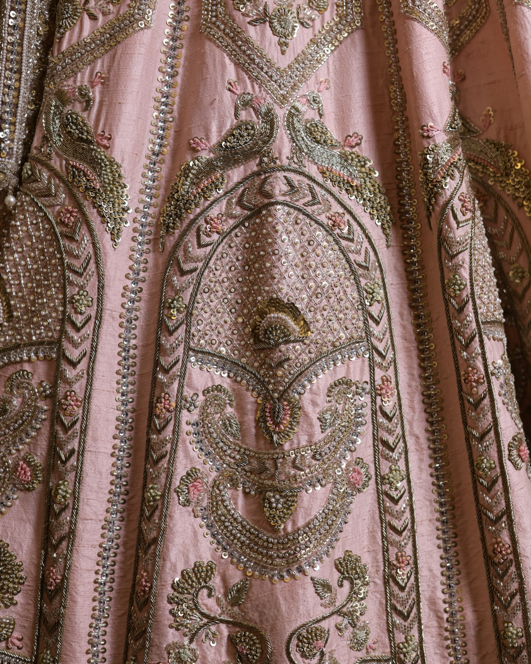 Isa by Dolly Wahal - Emma Pink Bridal Lehenga From Fiori