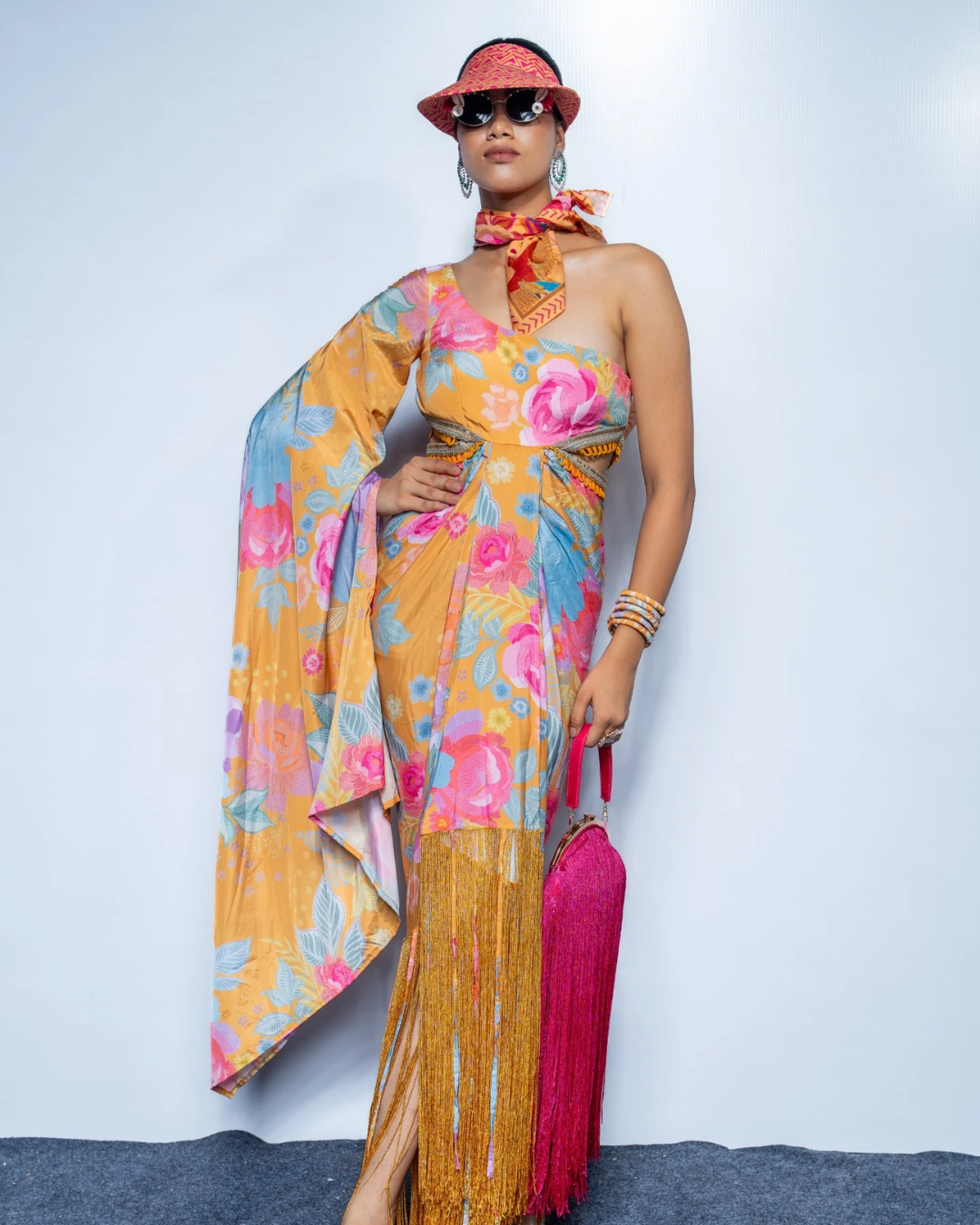 Rishi and Vibhuti - Marigold TFD Fringe Dress From Rock & Roll