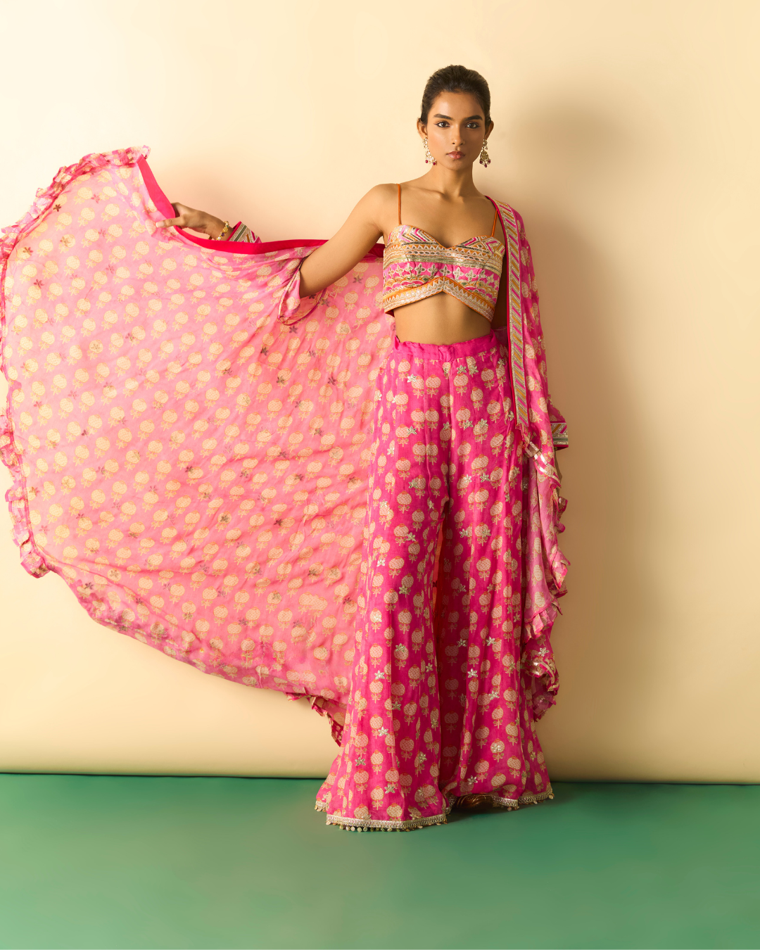 Gopi Vaid - Dharika Cape Set From Chaar Bagh