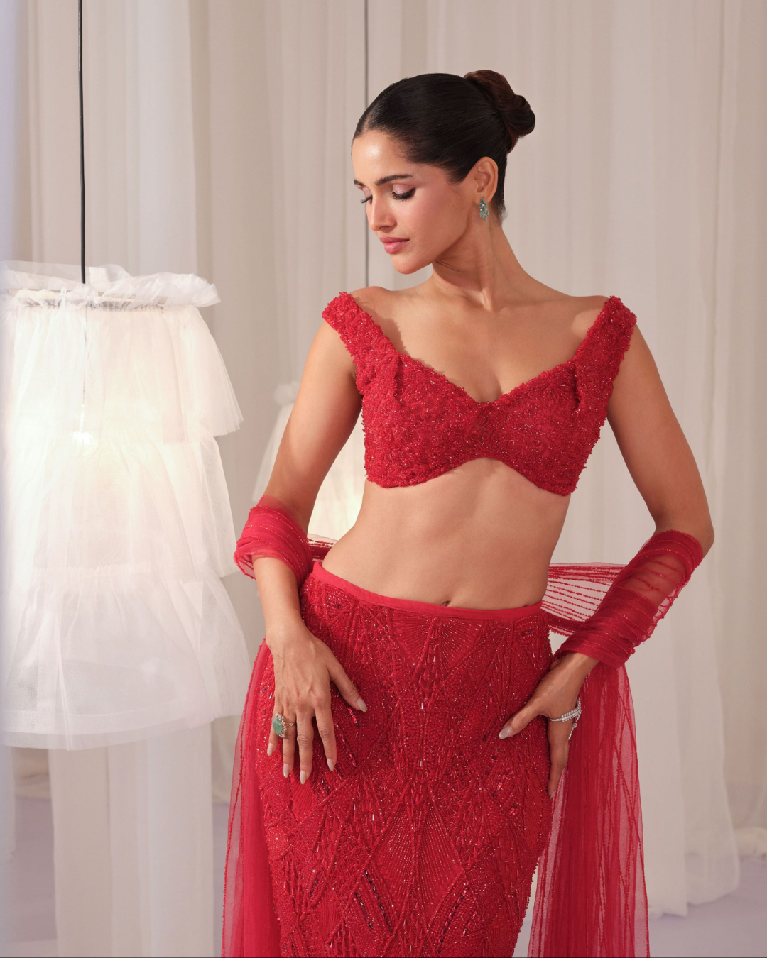 K&A By Karishma And Ashita - Ruby Pencil Skirt With Blouse & Dupatta From First Love