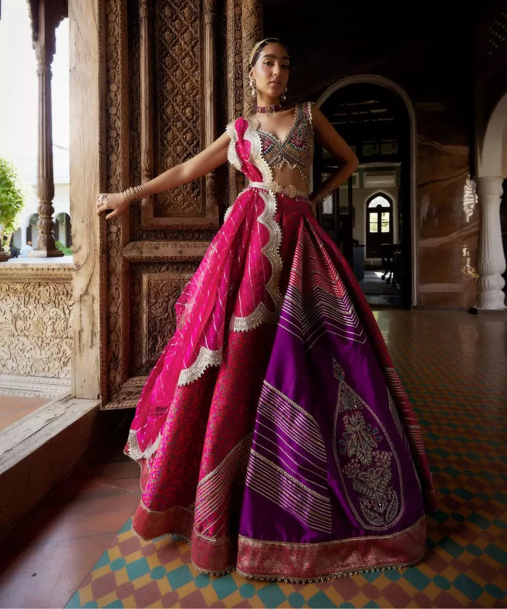 ADITI GUPTA - Boota Floral Print Lehenga set