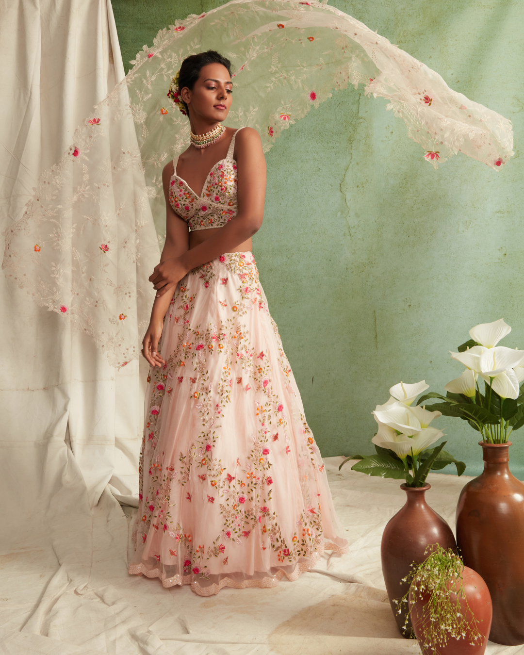 Priyanka Jain - Organza Lehenga With Bustier And Dupatta From Love Of Tomorrow