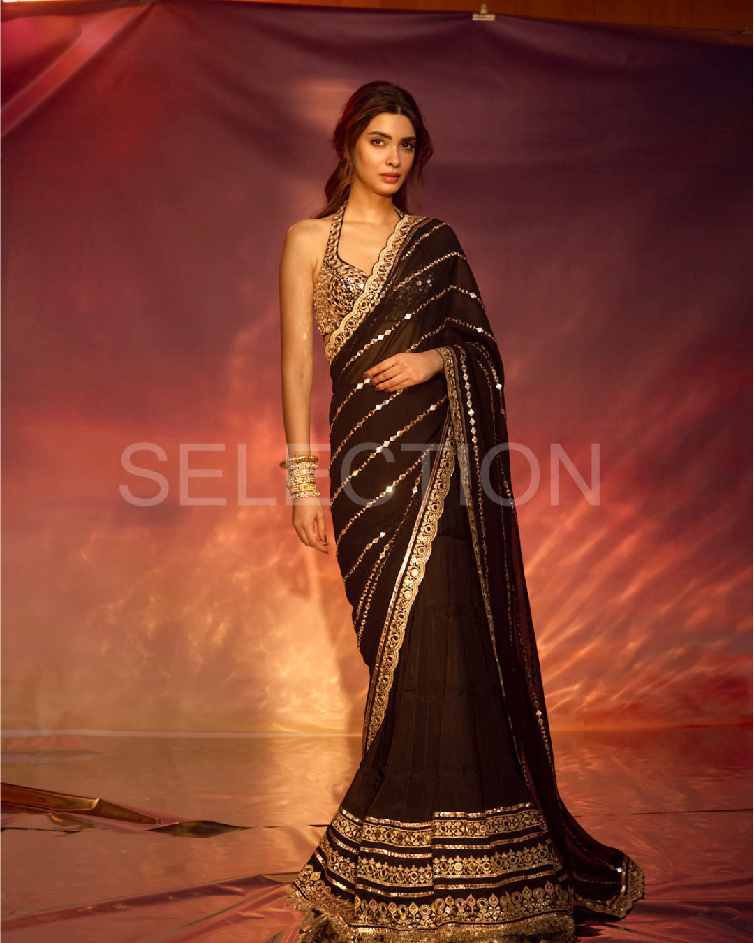 Gopi Vaid - Diana Penty in Aradhana Saree Set From Jhilmil