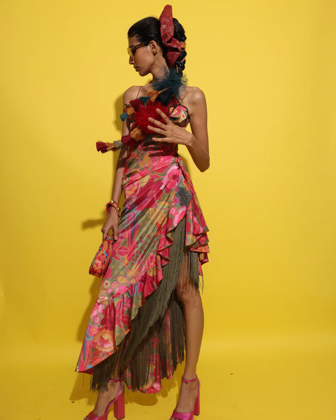 Rishi and Vibhuti - Cocktail drape dress From Tamasha