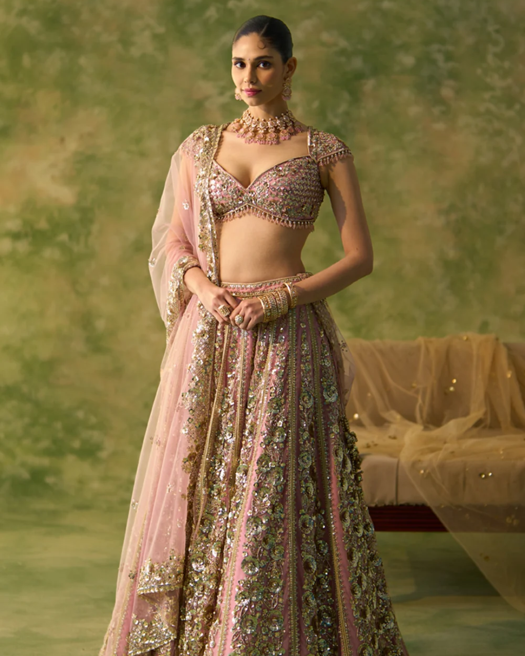 Prevasu - Pink Naira Lehenga Set From Silsila
