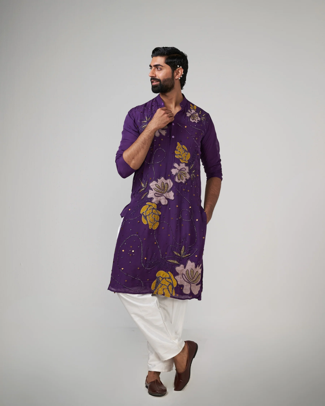 Rishi and Vibhuti - Purple Charm Kurta From Gulon Ke Rang