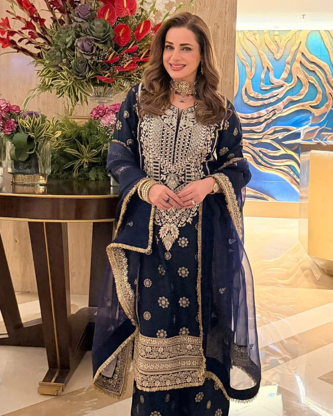Gopi Vaid - Neelam Kothari in Badusha Palazo Set  From Nizaam