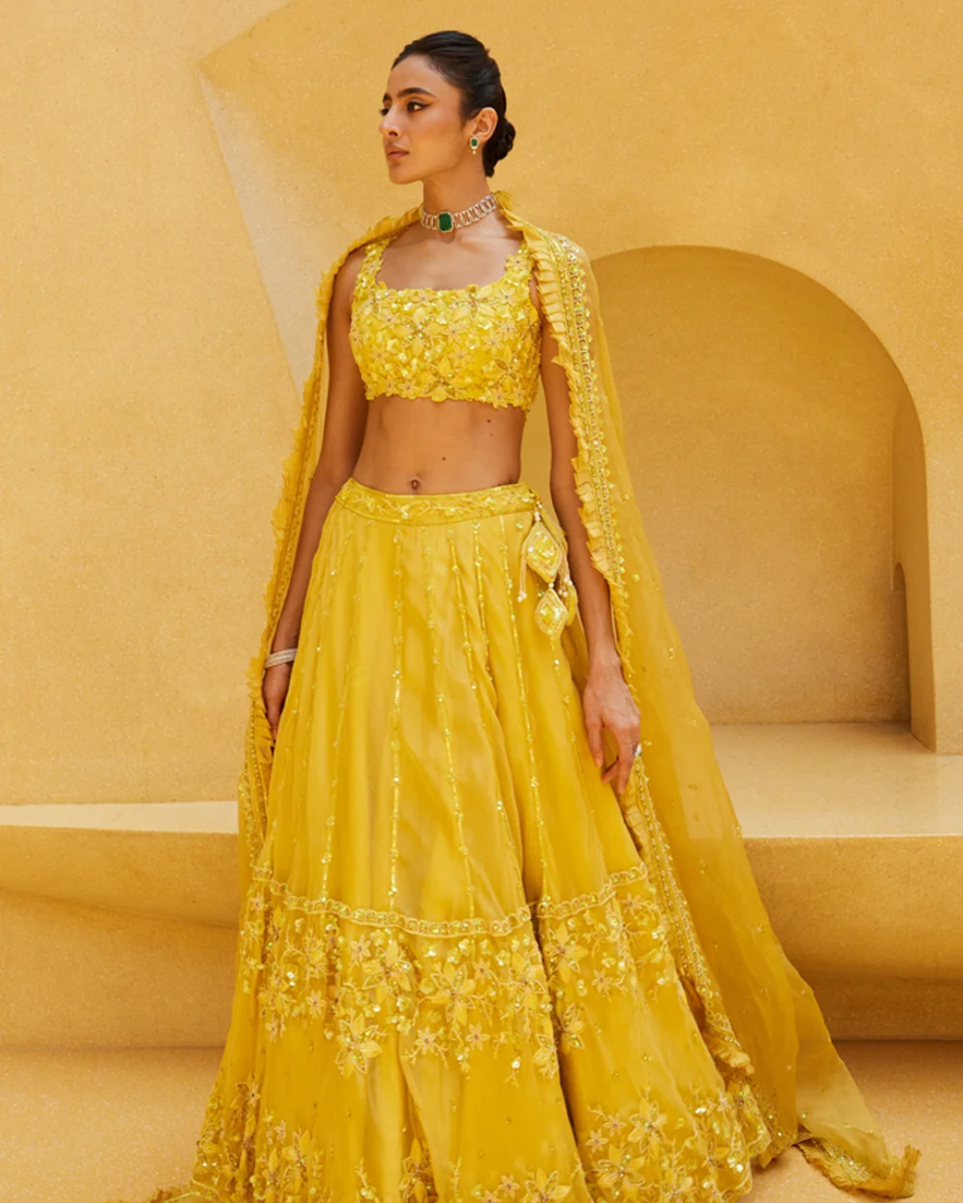 Prevasu - Yellow Lehenga Set From Eraya