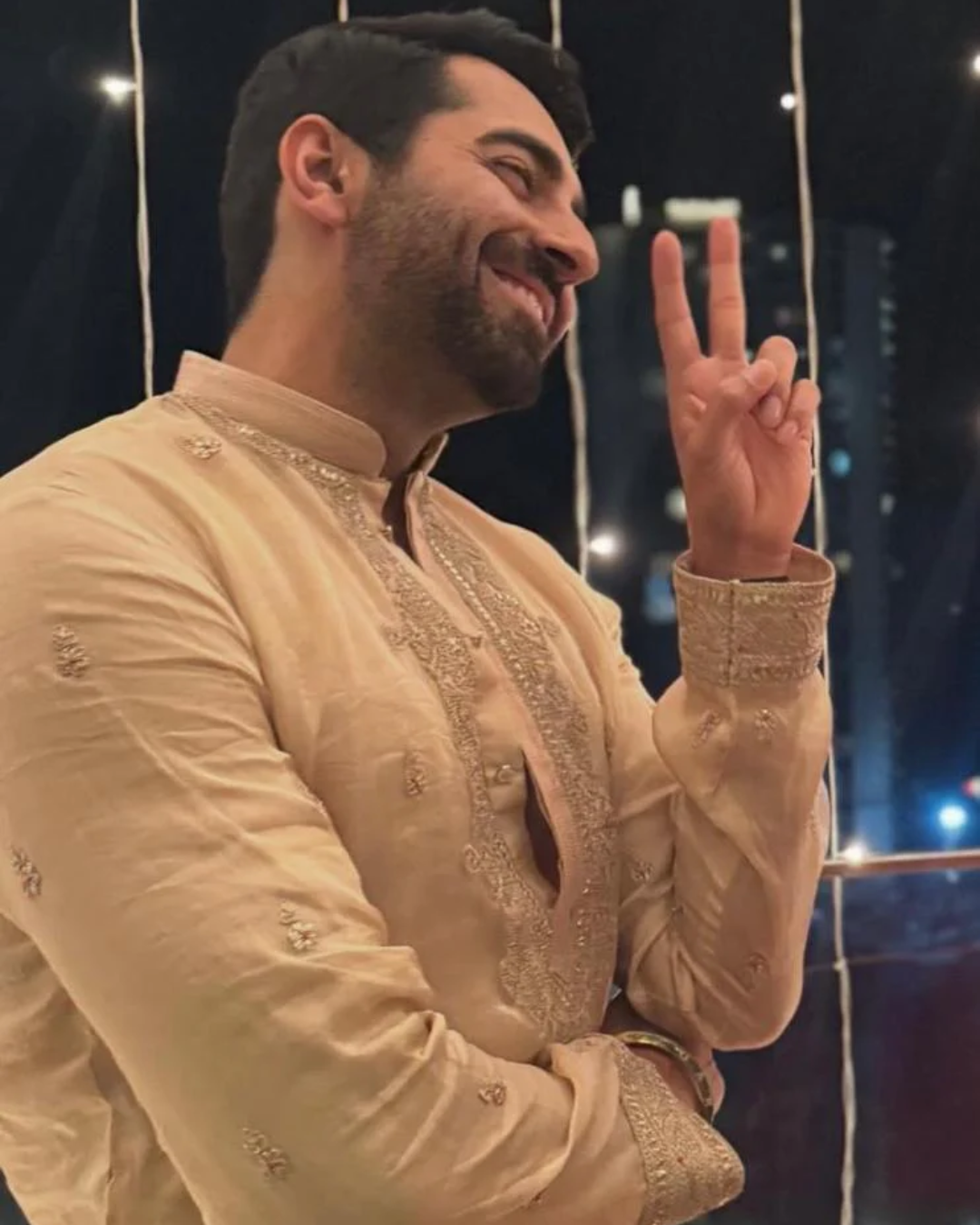 Gopi Vaid - Ayushmann Khuranna in Nawab Kurta Set From Nizaam