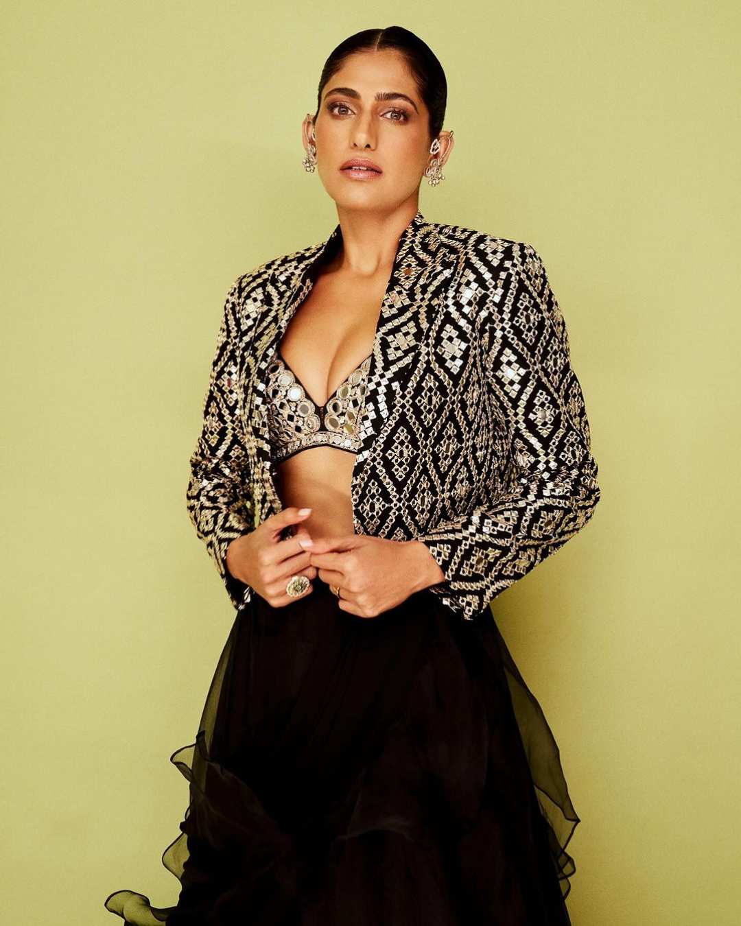 Gopi Vaid - Kubbra Sait in Gandhara Skirt Set From Jhilmil