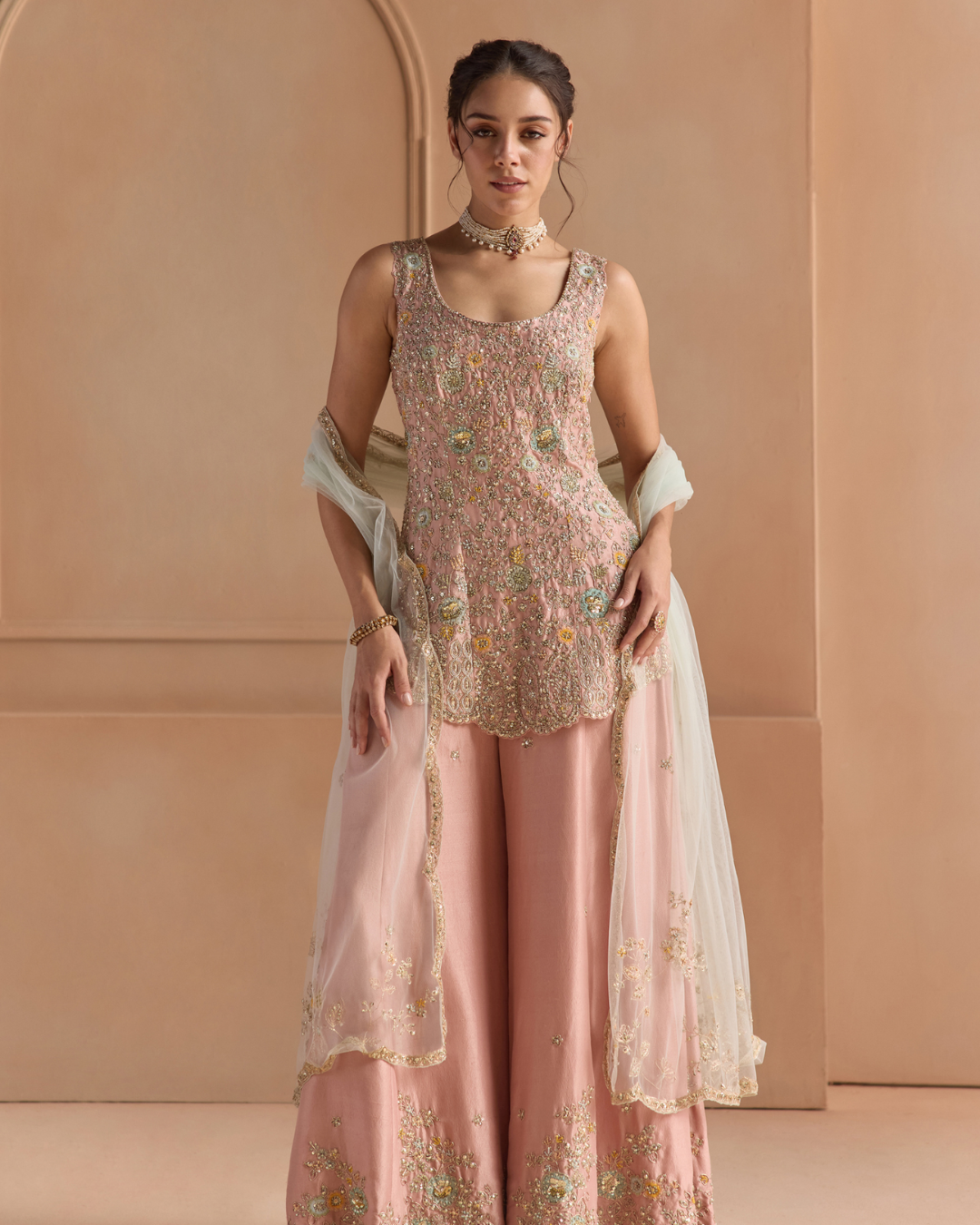 Osaa By Adarsh - Oyester Pink Sharara Set From Off The Record