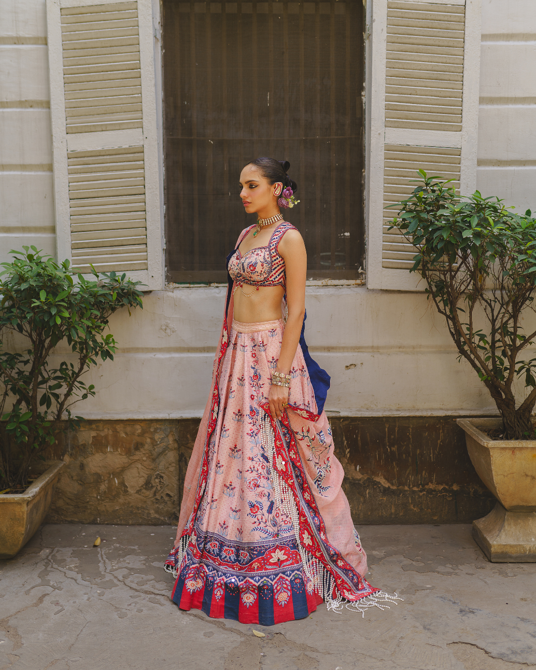Aditi Gupta - Soft Pink Bandhani Lehenga Set