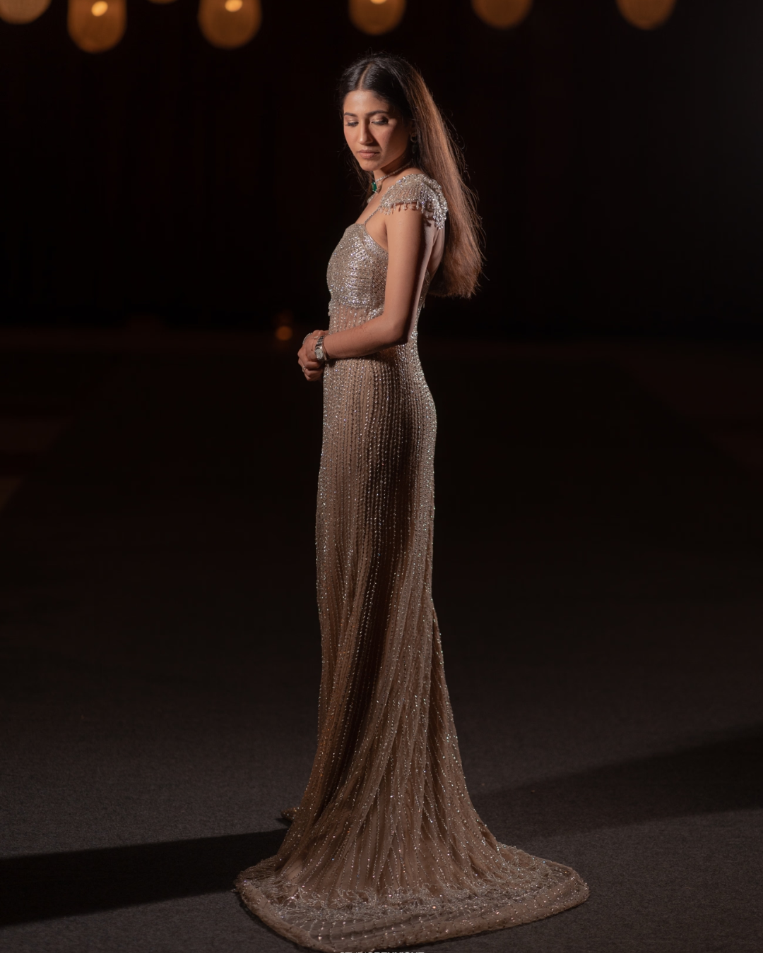 Isa by Dolly Wahal - Nude Fishcut Gown From Athena