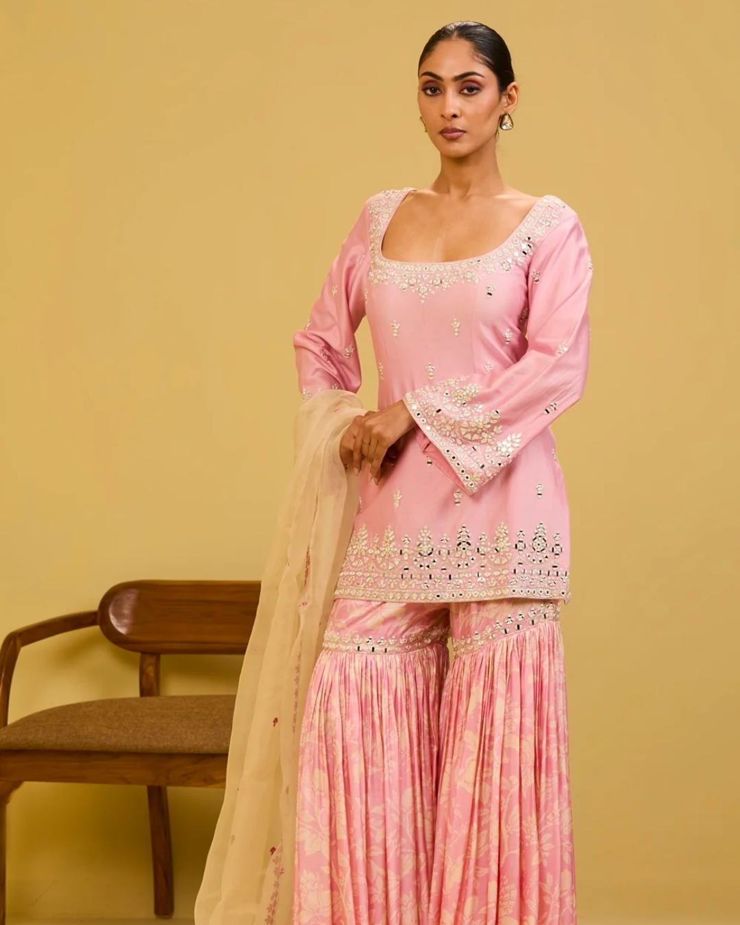 Esha Koul - Pink Printed Sharara Set From Naaz