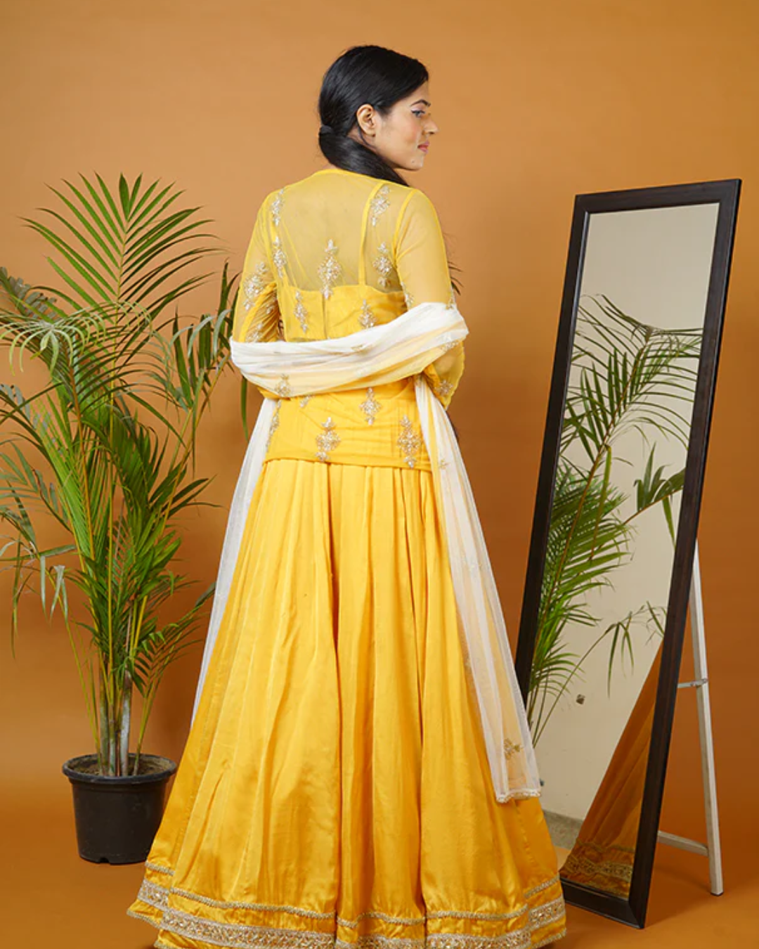Sonali Bansal - Mustard kurti with bustier ,skirt and dupatta From Fiza