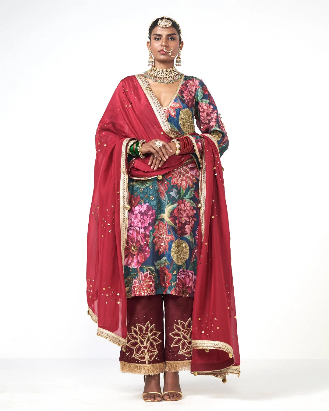 Rishi and Vibhuti - Deewani Choga Set From Gulon Ke Rang