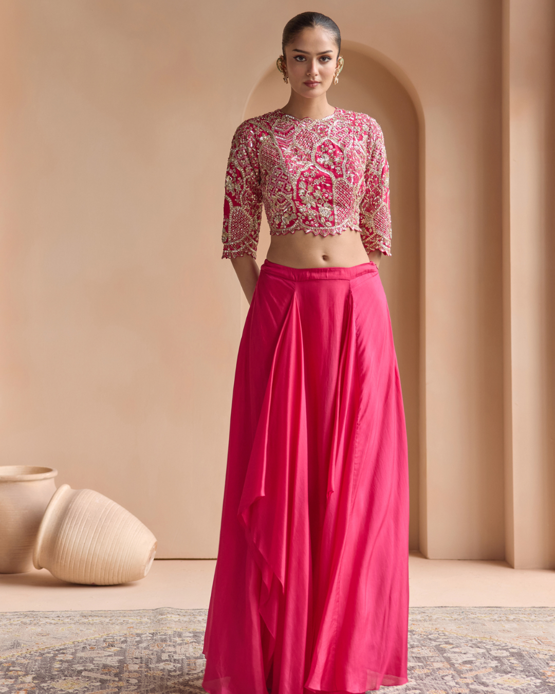 Osaa By Adarsh - Scarlet Top & Skirt Set From Off The Record