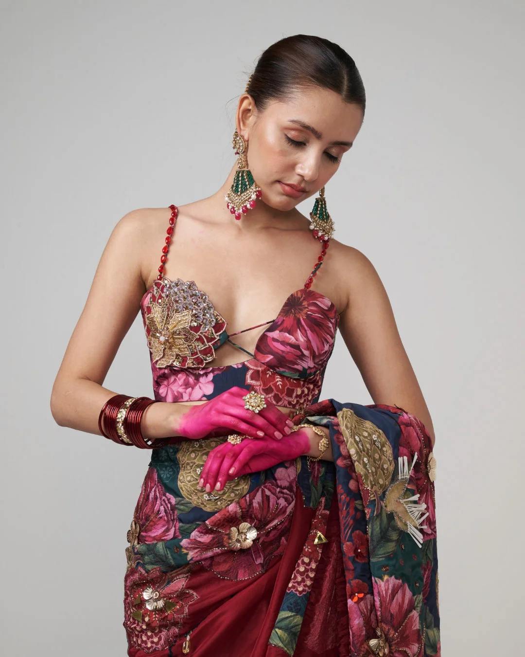 Rishi and Vibhuti - Cola Corbet Blouse From Gulon Ke Rang