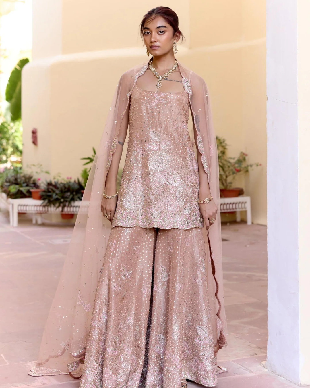 Osaa By Adarsh - Caramel Taupe Sharara Set From SAFAR