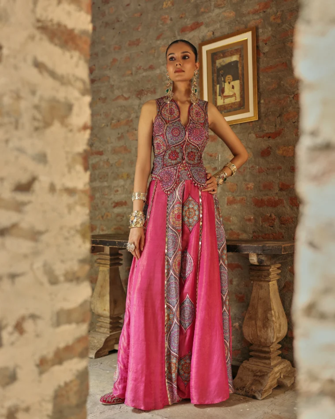 Label Moni K - Prink Sharara Set From Naqsh
