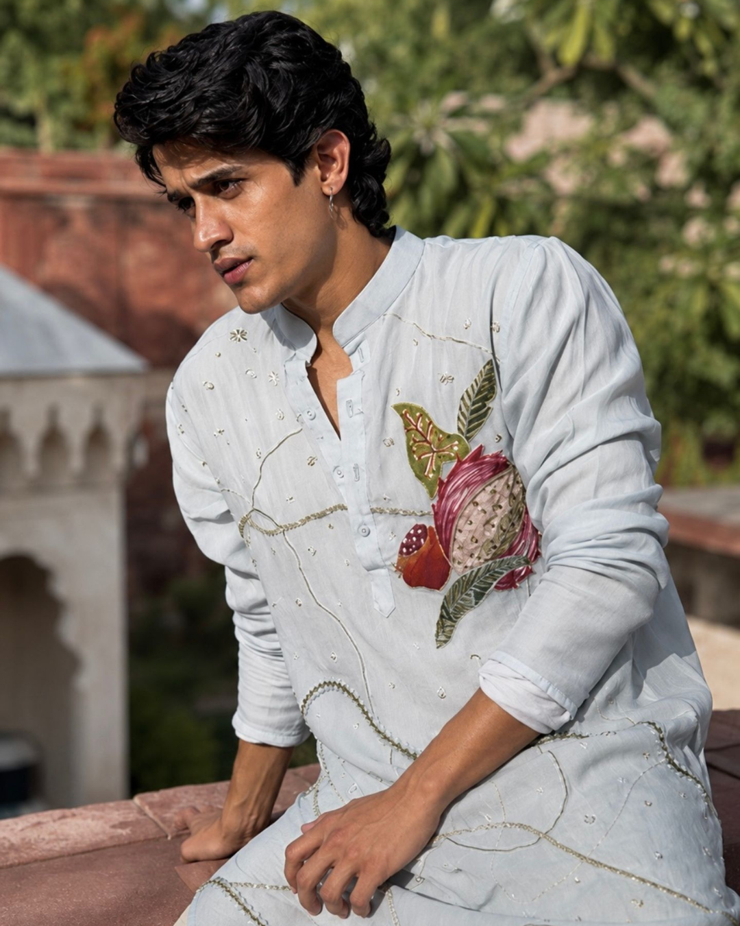 Rishi and Vibhuti - Neel Virasat Kurta From Ek Main Aur Ek Tu