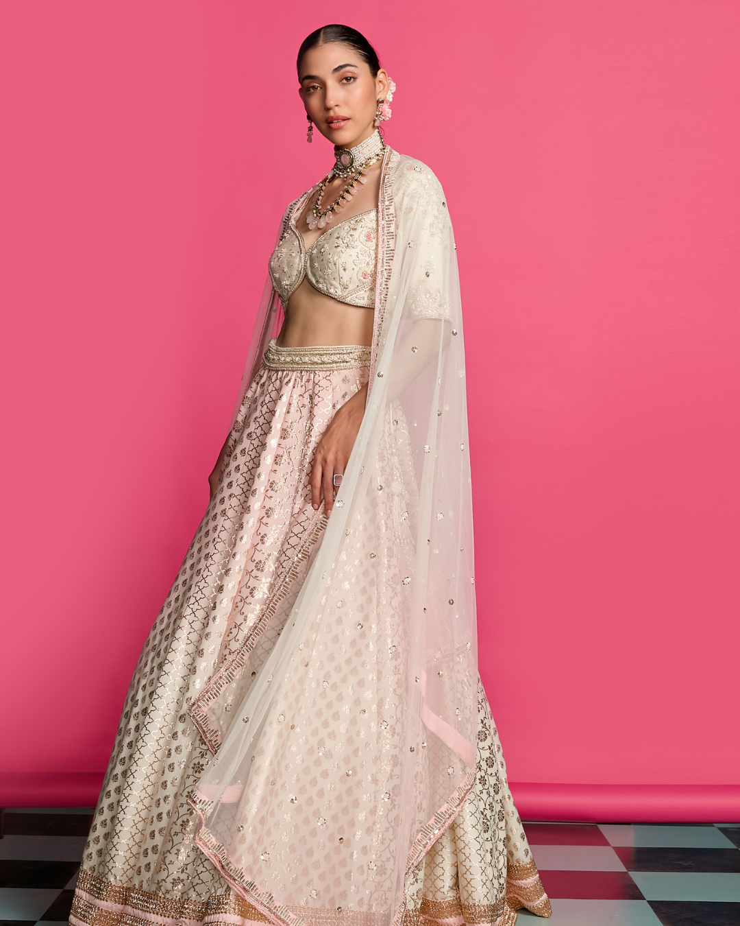 Priyanka Jain - Rose Royal Ombre Dyed Lehenga Set From Riyasat