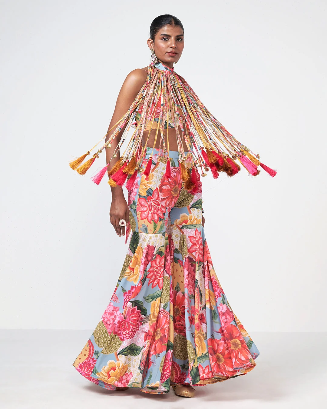 Rishi and Vibhuti - Flora Tassel Set From Gulon Ke Rang