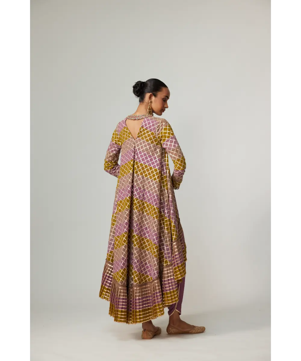 VVANI VATS - Green multicolor Dhoti Kurta with Dupatta Set