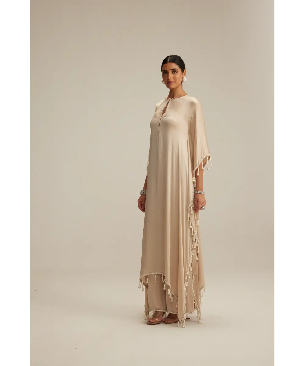 VVANI VATS- Light Beige Kaftaan Set