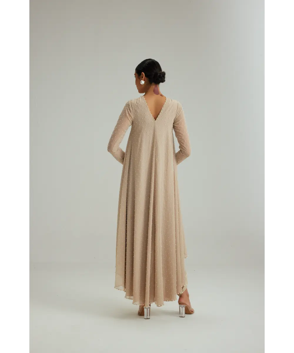 Light Beige pearl Kurta Set