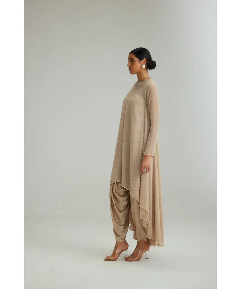 VVANI VATS- Light Beige pearl Kurta Set