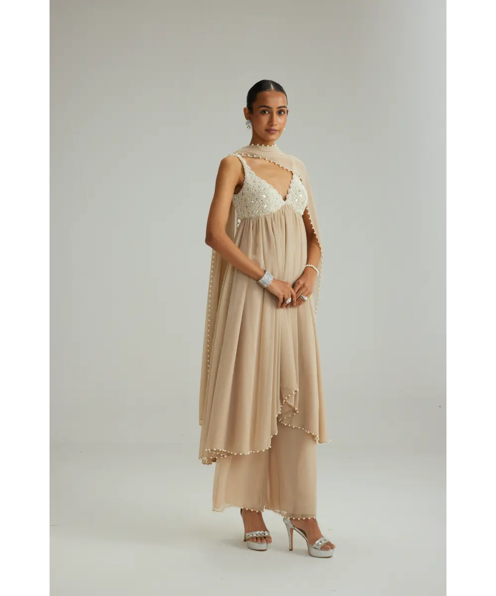 VVANI VATS- Light Beige Kurta Set