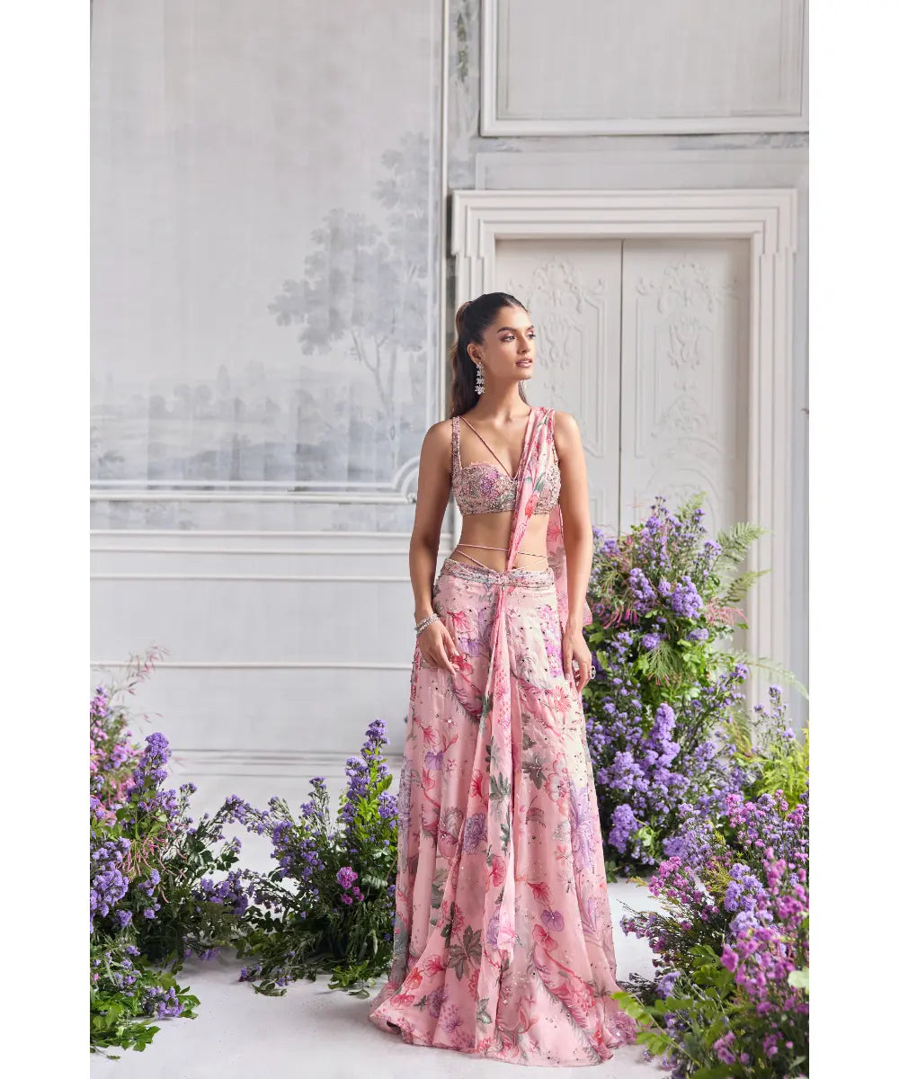 Blush Pink Saree - Amani