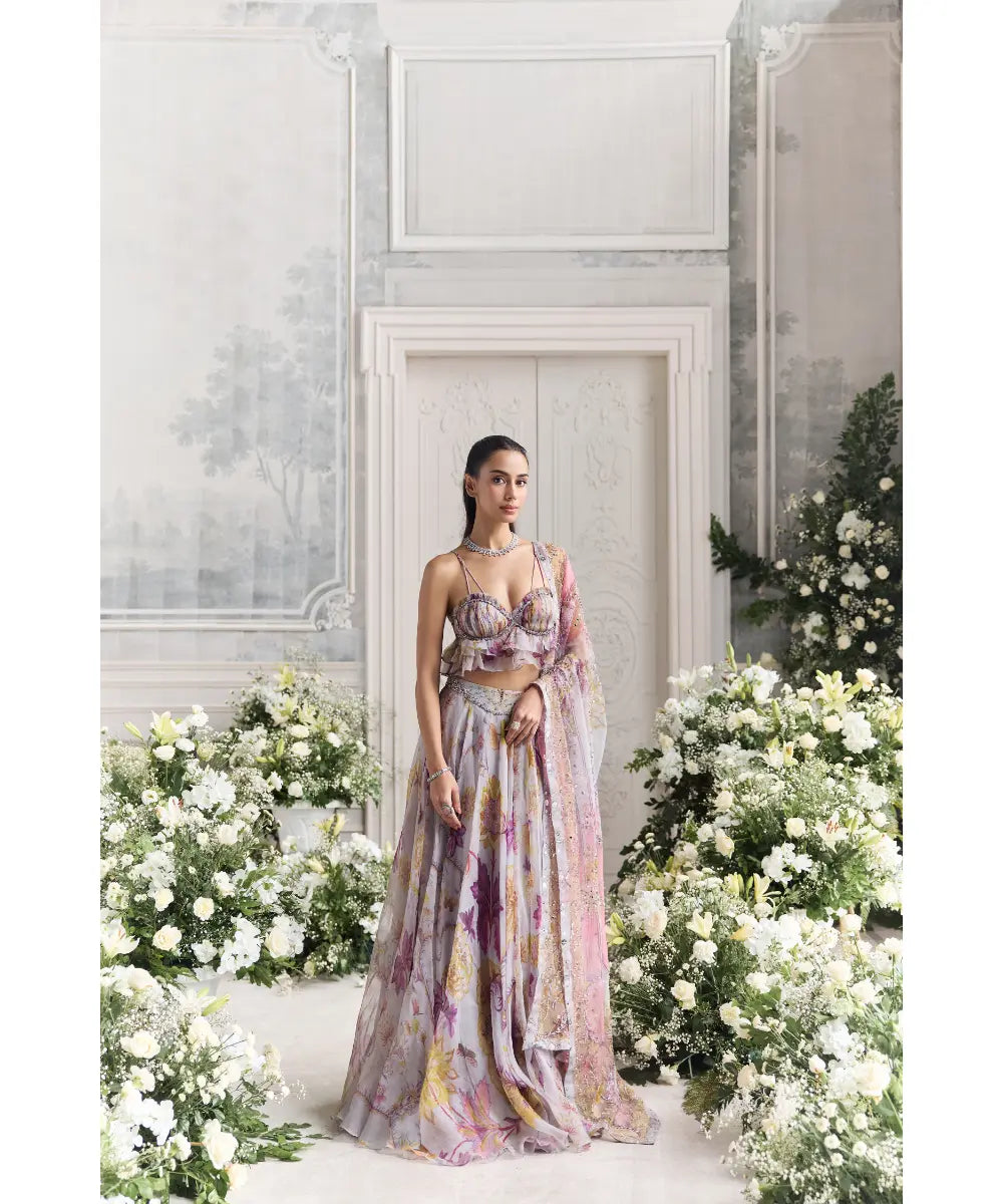 RUFFLED BUSTIER PEPLUM TOP PAIRED - Iman