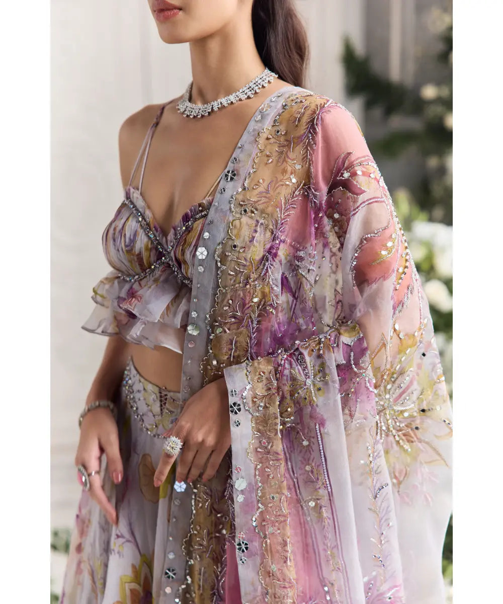 RUFFLED BUSTIER PEPLUM TOP PAIRED - Iman