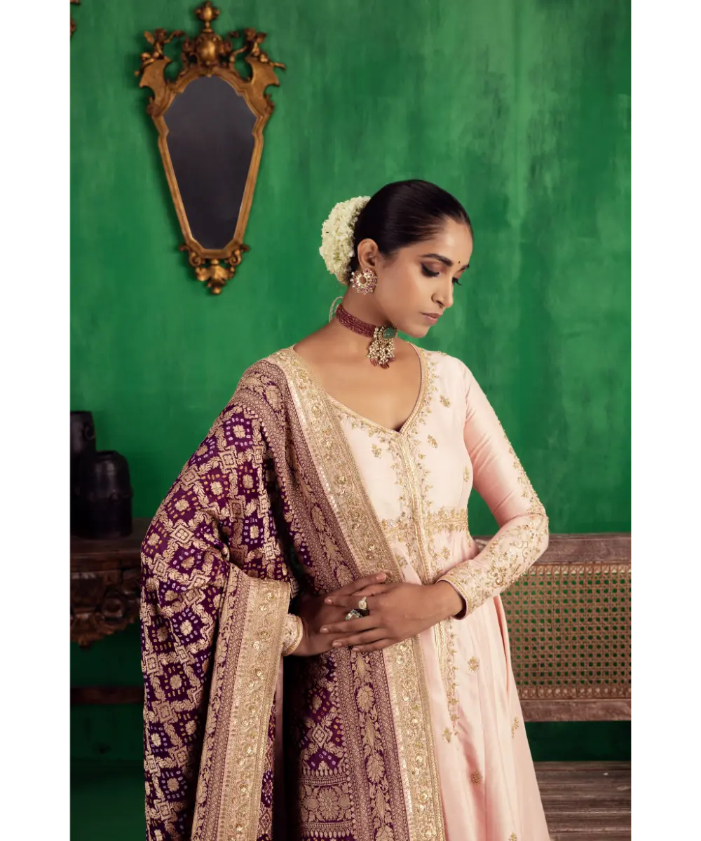 JIGAR MALI - Baby Pink jacket set