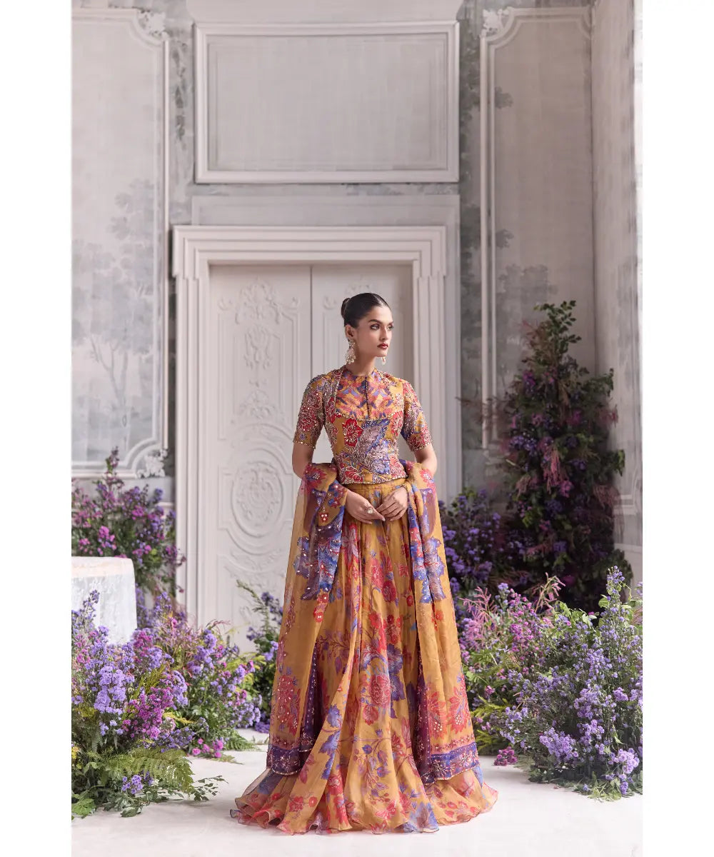 Floral Anarkali set - Liba