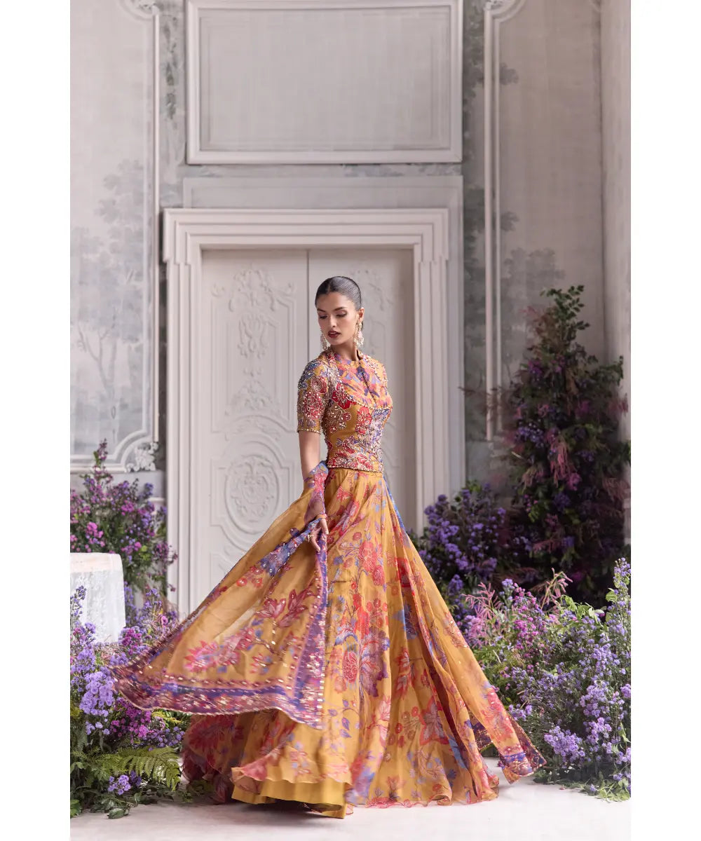 Floral Anarkali set - Liba