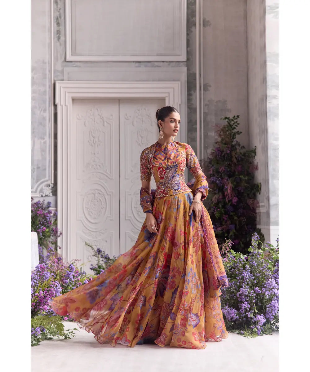 Floral Anarkali set - Liba