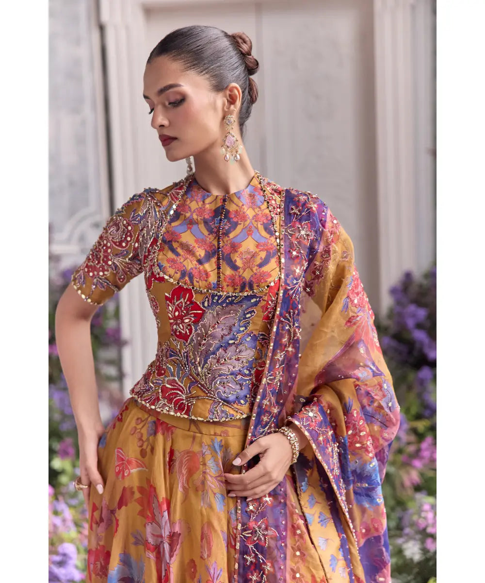 Floral Anarkali set - Liba