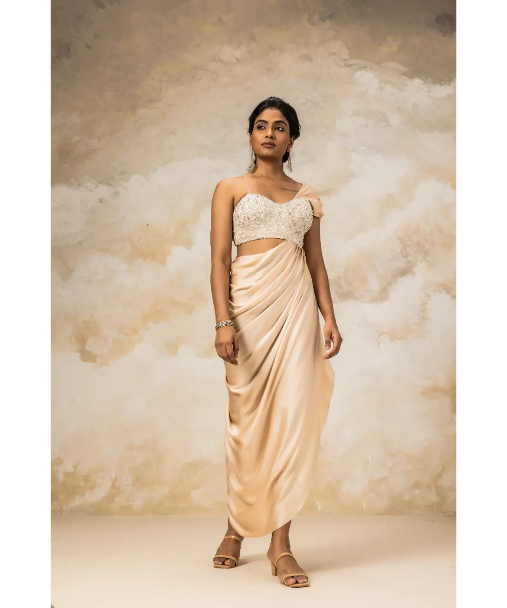 COUTURE BY NIHARIKA- Drape Gown