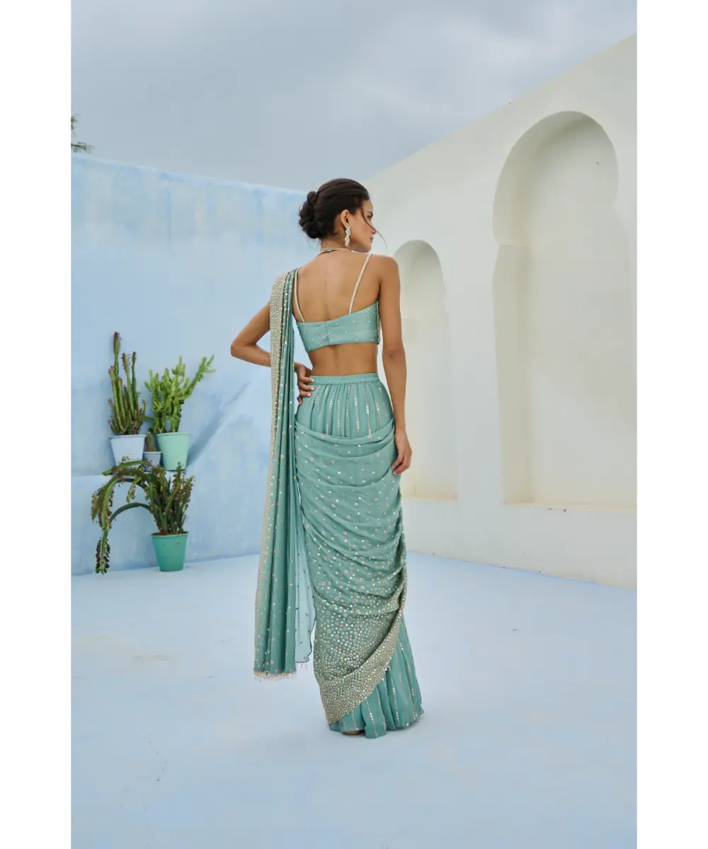 CHAMEE AND PALAK - Sufi Pre-Drape Saree