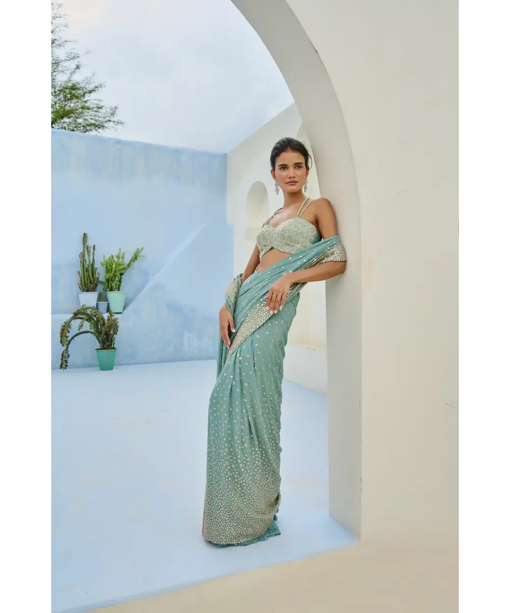 CHAMEE AND PALAK - Sufi Pre-Drape Saree