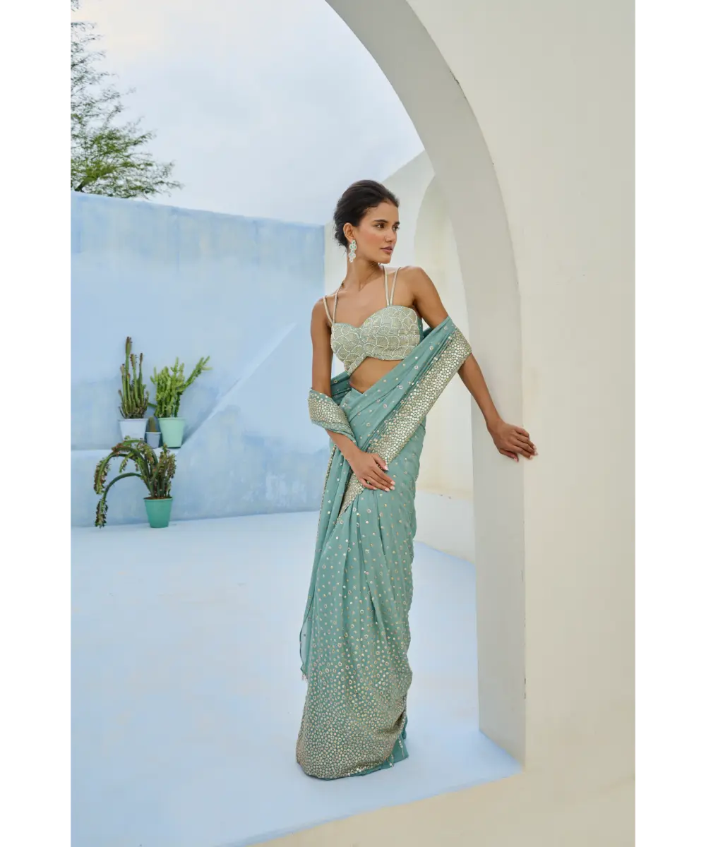 CHAMEE AND PALAK - Sufi Pre-Drape Saree